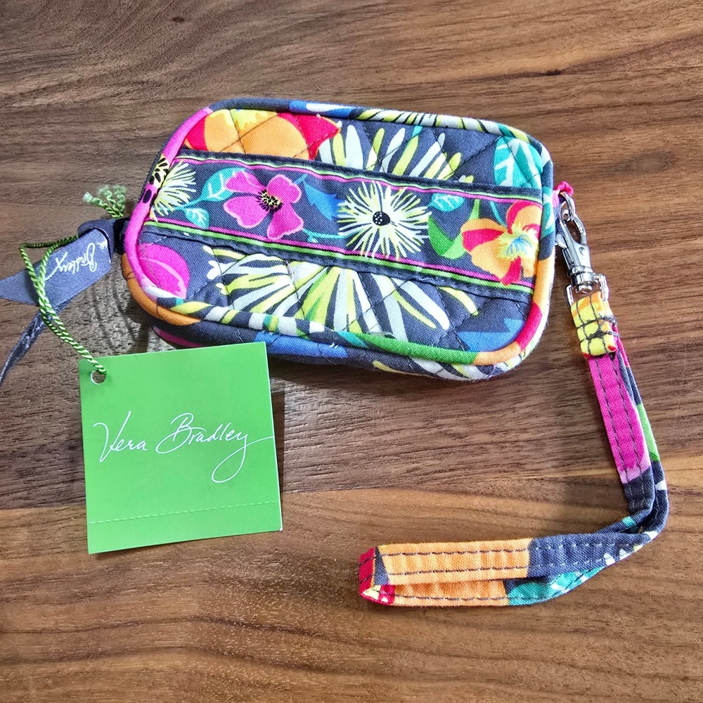 Vera Bradley Jazzy Blooms Tech Case Wristlet Womens NWT Floral Quilted 10490-138